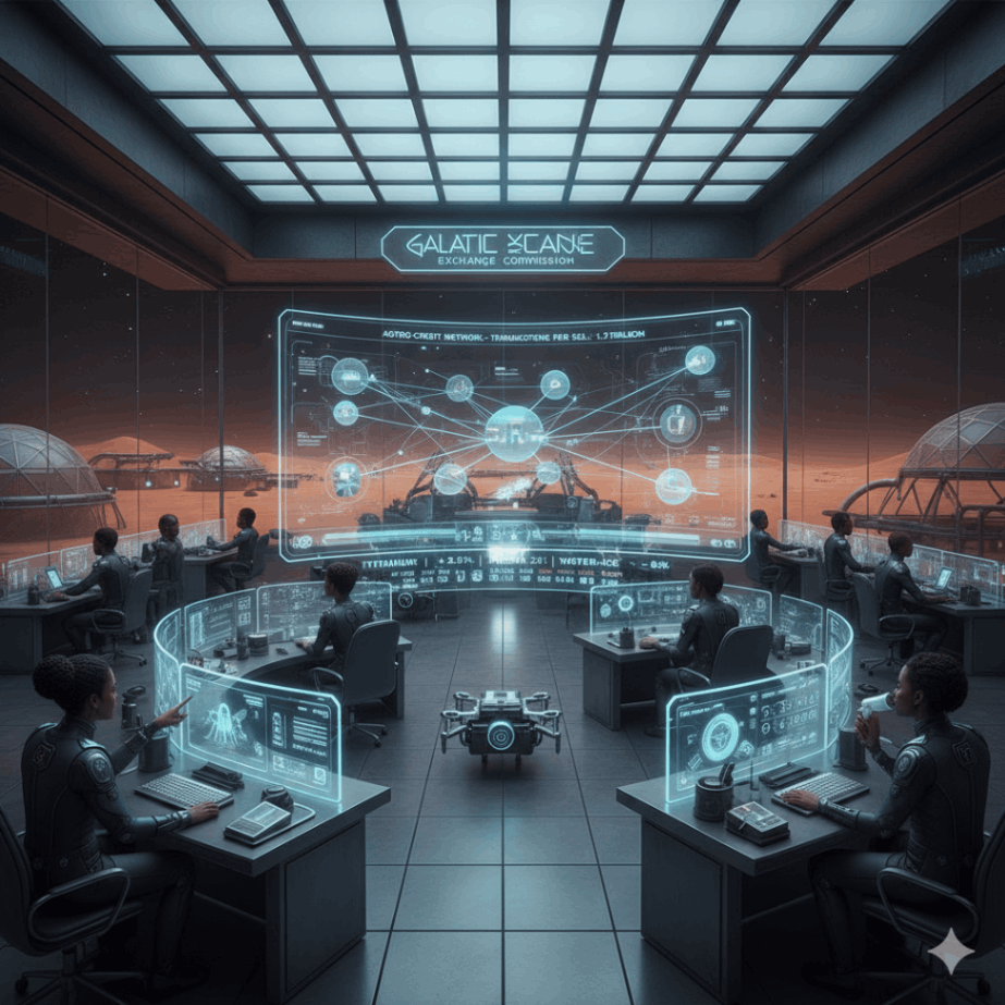 Financial systems for space colonies