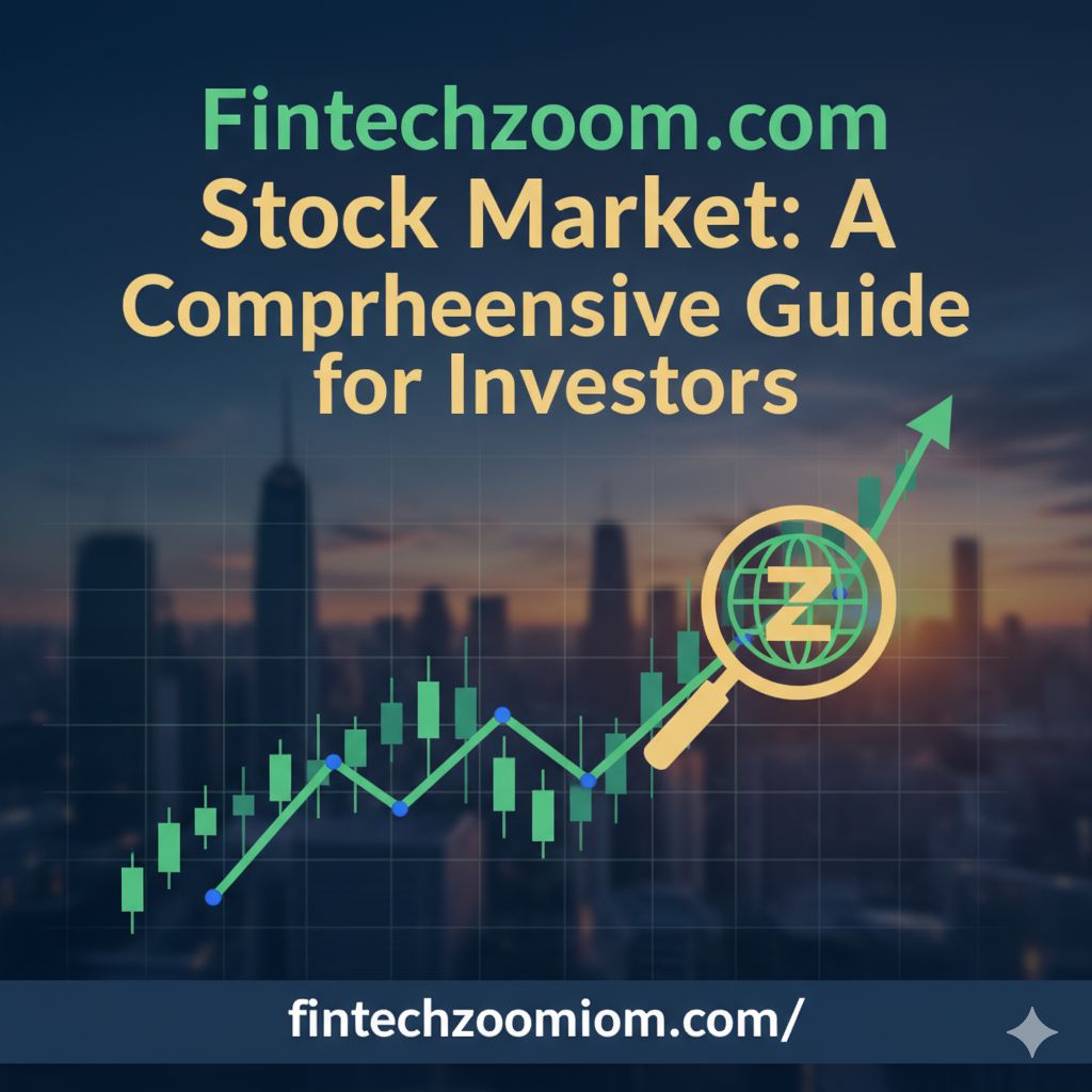 A modern computer screen displaying colourful stock market charts and financial data, representing the Fintechzoom platform.