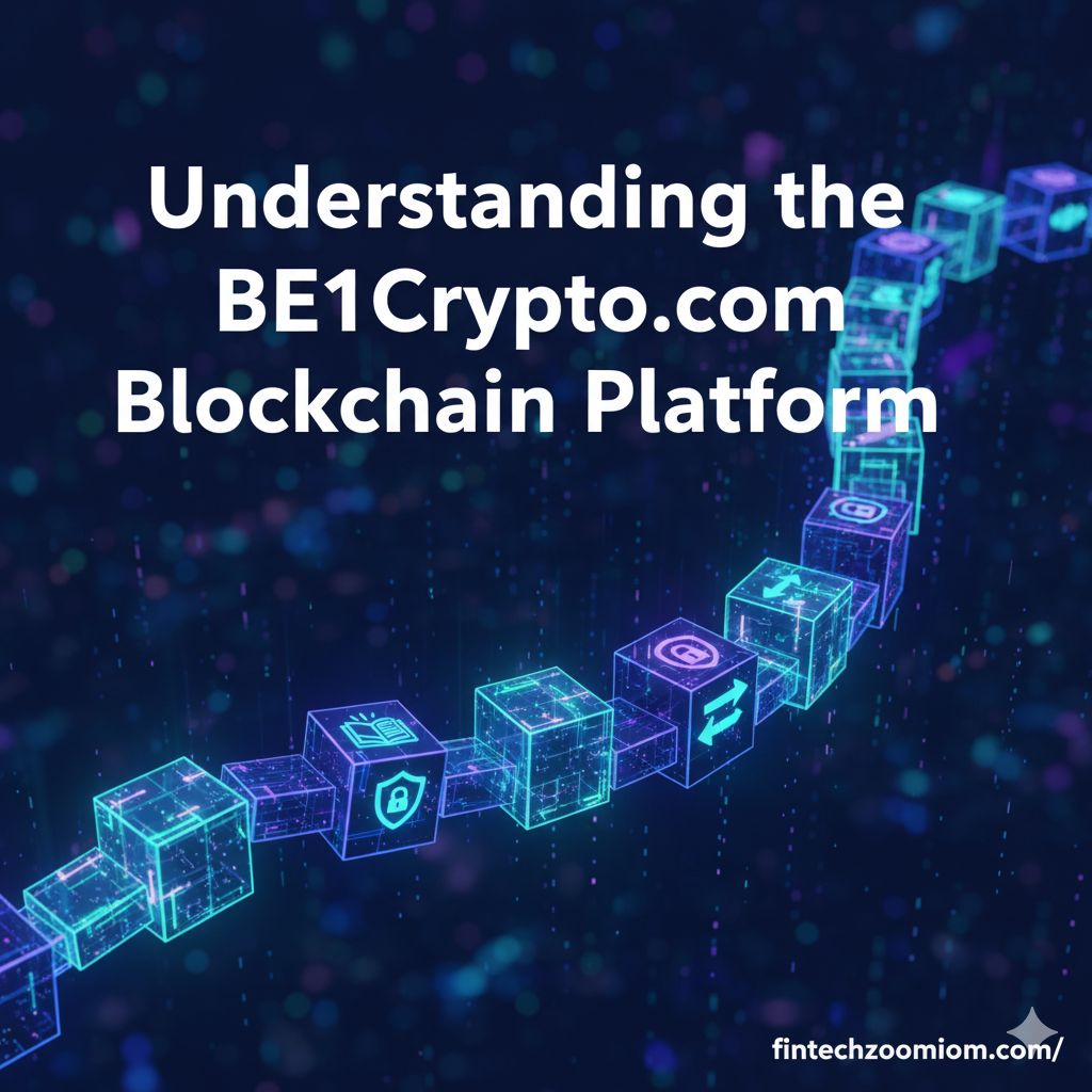 An overview of the BE1Crypto.com blockchain, showing interconnected blocks that represent its security and scalability features. Footnotes