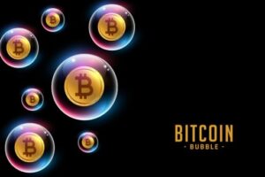 Crypto Bubbles chart showing the peak and crash of a financial bubble.